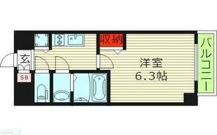 ゼオン大阪EASTの物件間取画像